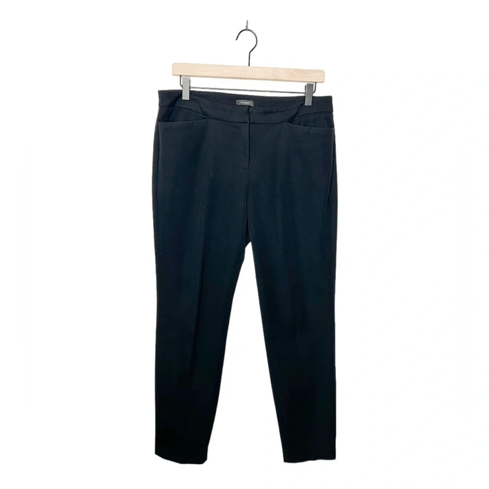 Halogen Womens Business Casual Slim‎ Straight Leg Black Trouser Pants 8
